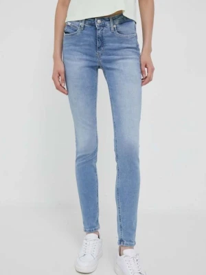 Calvin Klein Jeans jeansy damskie kolor niebieski