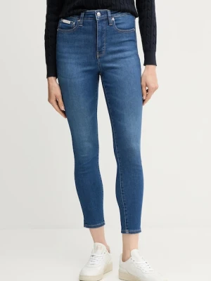 Calvin Klein Jeans jeansy damskie kolor niebieski LV047B773G