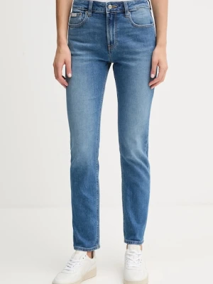 Calvin Klein Jeans jeansy damskie kolor niebieski LV047C779G