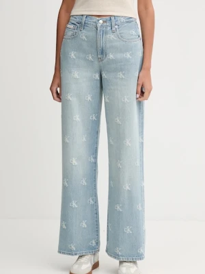 Calvin Klein Jeans jeansy damskie kolor niebieski LV047C785G