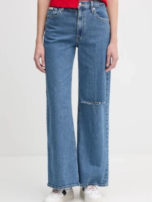 Calvin Klein Jeans jeansy damskie kolor niebieski LV047D908G