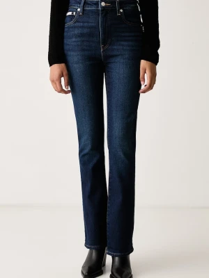 Calvin Klein Jeans jeansy flare damskie granatowy