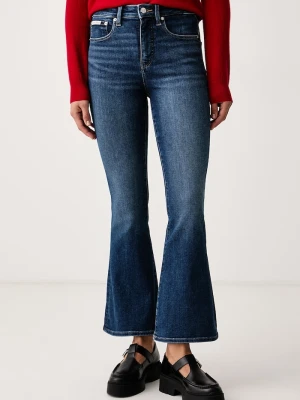 Calvin Klein Jeans jeansy flare damskie niebieski