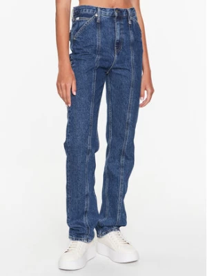 Calvin Klein Jeans Jeansy J20J220634 Granatowy Straight Fit