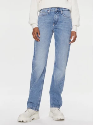 Calvin Klein Jeans Jeansy J20J221222 Niebieski Straight Fit