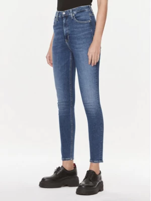 Calvin Klein Jeans Jeansy J20J222140 Granatowy Skinny Fit