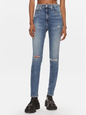 Calvin Klein Jeans Jeansy J20J222143 Niebieski Skinny Fit