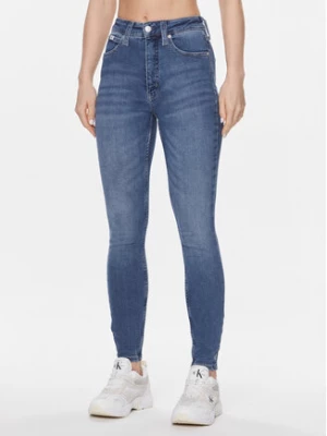 Calvin Klein Jeans Jeansy J20J222144 Niebieski Super Skinny Fit