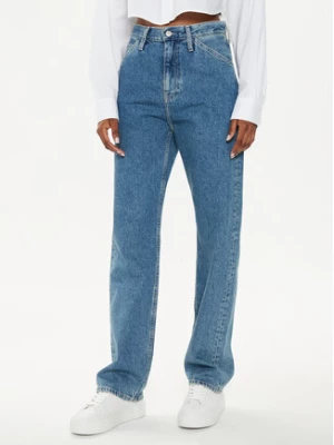 Calvin Klein Jeans Jeansy J20J223718 Niebieski Straight Fit