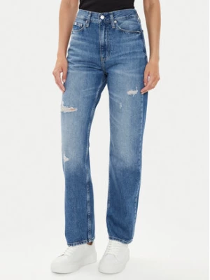 Calvin Klein Jeans Jeansy J20J223888 Niebieski Straight Fit