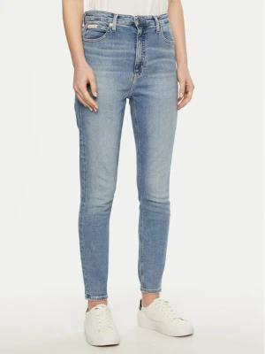 Calvin Klein Jeans Jeansy J20J224486 Błękitny Super Skinny Fit Niebieski jasny