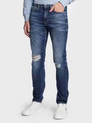 Calvin Klein Jeans Jeansy J30J322803 Niebieski Slim Taper Fit