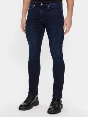 Calvin Klein Jeans Jeansy J30J323695 Granatowy Skinny Fit