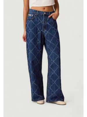 Calvin Klein Jeans Jeansy LOW RISE BAGGY CK AT Niebieski Baggy Fit