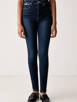 Calvin Klein Jeans jeansy skinny damskie granatowy
