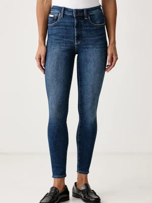 Calvin Klein Jeans jeansy skinny damskie granatowy