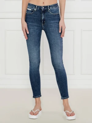 Calvin Klein Jeans Jeansy | Skinny fit | high rise granatowy
