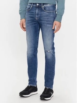 Calvin Klein Jeans Jeansy Skinny J30J324184 Granatowy Skinny Fit