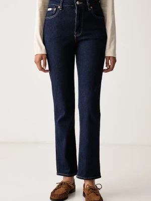 Calvin Klein Jeans jeansy slim fit damskie granatowy