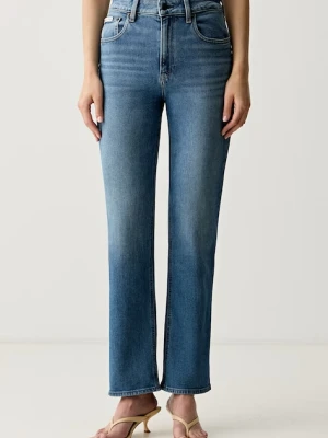 Calvin Klein Jeans jeansy straight damskie niebieski
