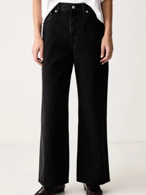 Calvin Klein Jeans jeansy wide leg damskie czarny