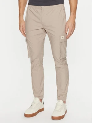 Calvin Klein Jeans Joggery J30J327614 Beżowy Skinny Fit