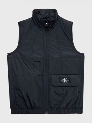 Calvin Klein Jeans Kamizelka Badge Vest IB0IB01655 Czarny Regular Fit