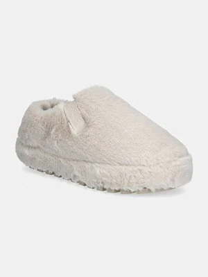 Calvin Klein Jeans kapcie HOME ANKE SLIPPER WN FUR kolor beżowy YW0YW01596