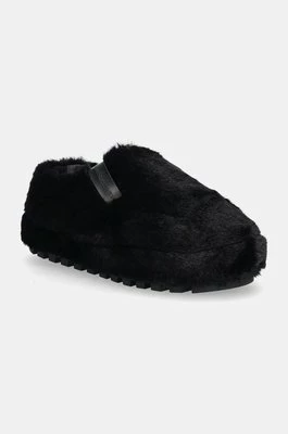 Calvin Klein Jeans kapcie HOME ANKE SLIPPER WN FUR kolor czarny YW0YW01596