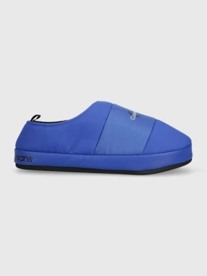 Calvin Klein Jeans kapcie HOME SLIPPER MONO kolor niebieski YM0YM00840