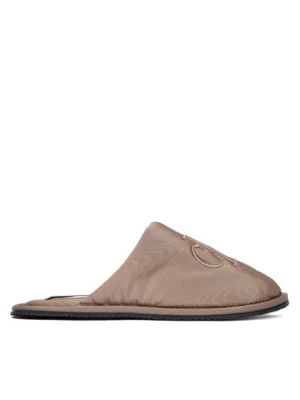 Calvin Klein Jeans Kapcie Slipper Satin Moire YW0YW02053 Beżowy