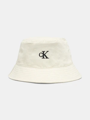 Calvin Klein Jeans kapelusz bawełniany beżowy
