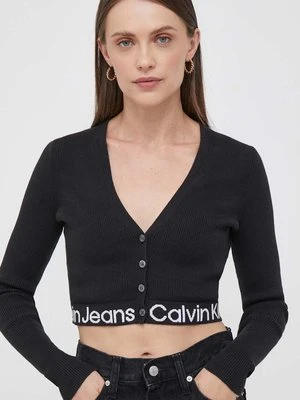 Calvin Klein Jeans kardigan damski kolor czarny lekki