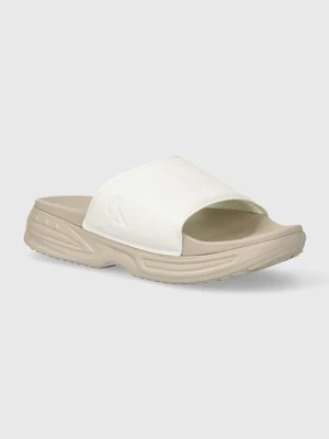 Calvin Klein Jeans klapki CHUNKY COMF SLIDE MINIMAL RAW męskie kolor beżowy YM0YM00956