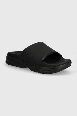 Calvin Klein Jeans klapki CHUNKY COMF SLIDE MINIMAL RAW męskie kolor czarny YM0YM00956