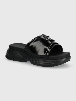 Calvin Klein Jeans klapki CHUNKY COMF SLIDE MTR damskie kolor czarny na platformie YW0YW01506