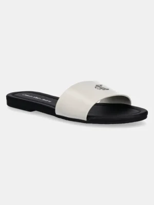 Calvin Klein Jeans klapki FLAT SANDAL SLIDE MG damskie kolor szary YW0YW01697