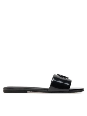 Calvin Klein Jeans Klapki Flat Sandal Slide Mg Met YW0YW01348 Czarny