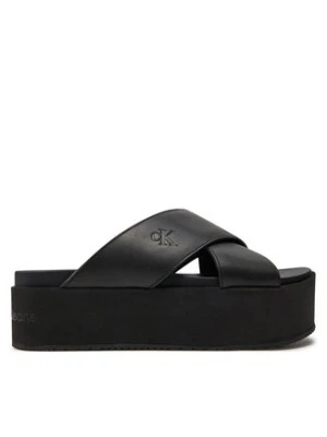 Zdjęcie produktu Calvin Klein Jeans Klapki Flatform Cross Mg Uc YW0YW01349 Czarny