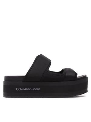 Calvin Klein Jeans Klapki Flatporm Sandal Webb YW0YW01074 Czarny