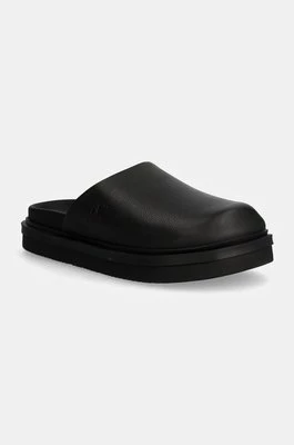 Calvin Klein Jeans klapki skórzane HOME CLOG SLIDE MG LTH damskie kolor czarny YW0YW01686