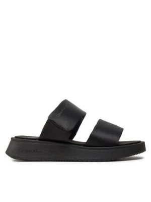 Calvin Klein Jeans Klapki Slide Double Strap Sandal Dc YW0YW01355 Czarny