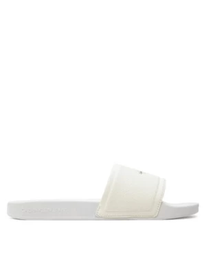 Calvin Klein Jeans Klapki Slide Institutional Metallic YM0YM01018 Biały