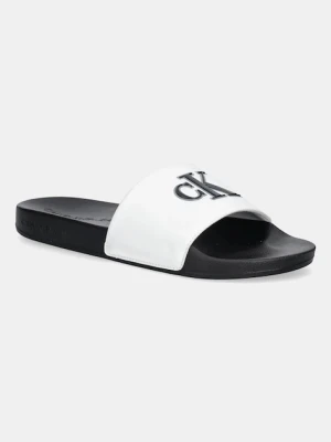 Calvin Klein Jeans klapki SLIDE JELLY MONO PU męskie kolor czarny YM0YM01281