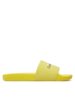 Calvin Klein Jeans Klapki Slide Monogram Co YW0YW00103 Żółty