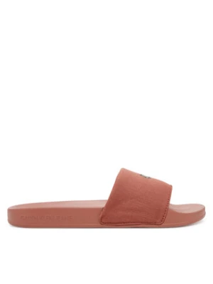 Calvin Klein Jeans Klapki Slide Monogram Hardware YW0YW01713 Koralowy