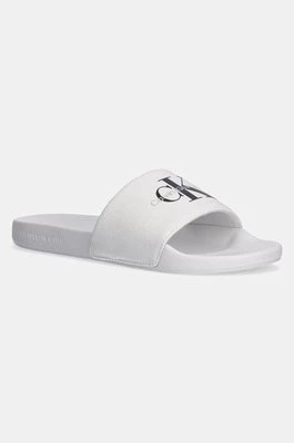 Calvin Klein Jeans klapki SLIDE MONOGRAM męskie kolor biały YM0YM01271