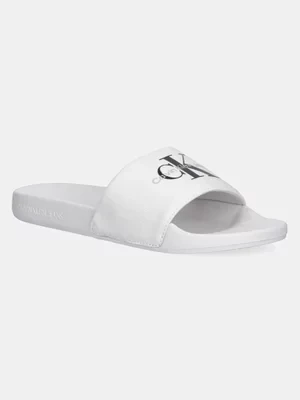 Calvin Klein Jeans klapki SLIDE MONOGRAM męskie kolor biały YM0YM01271