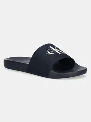 Calvin Klein Jeans klapki SLIDE MONOGRAM męskie kolor granatowy YM0YM01271