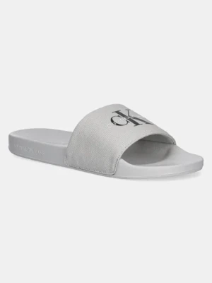 Calvin Klein Jeans klapki SLIDE MONOGRAM męskie kolor szary YM0YM01271